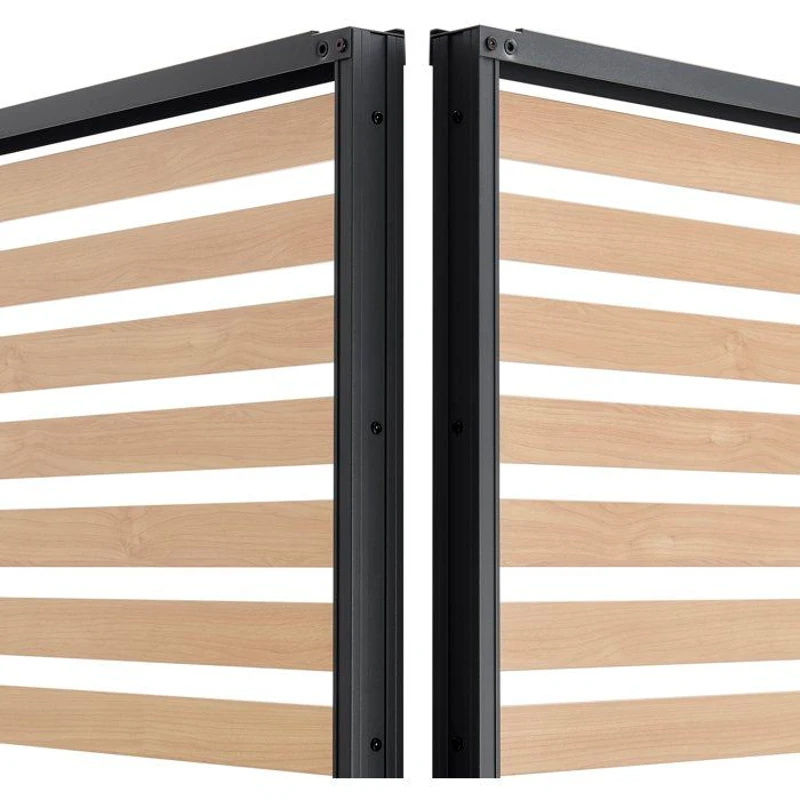 Persienne pour pergola - Aluminium - Gris et naturel - 229 x 93 cm