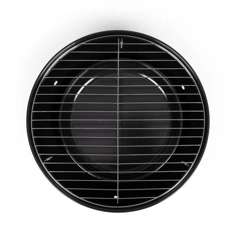 Barbecue a charbon portable - LIVOO - DOC301 - ø34 cm - Grille chromé - Hauteur 18 cm - Poignées - Loquets de sécurité