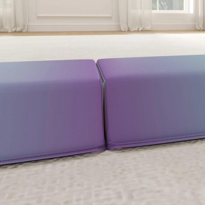 SPORTNOW Barra de Equilíbrio de Ginástica Dobrável 236 cm com Base Antiderrapante Viga de Equilíbrio para Treino em Casa Multicor