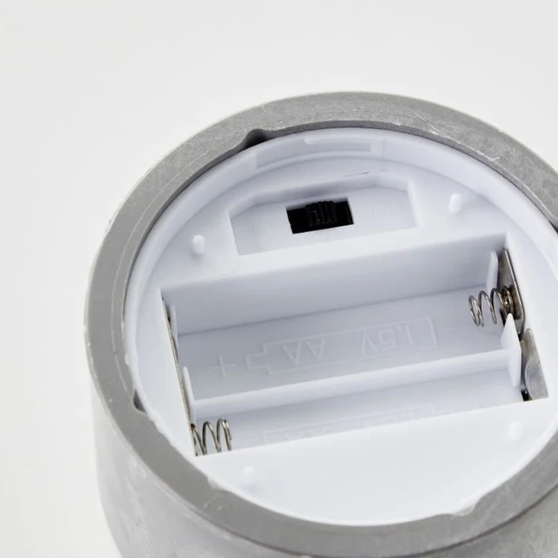 Lot 3 Lampes a poser LED BOUGIE BRILLIANT  - 2500K - Plastique et verre - Gris et verre fumé