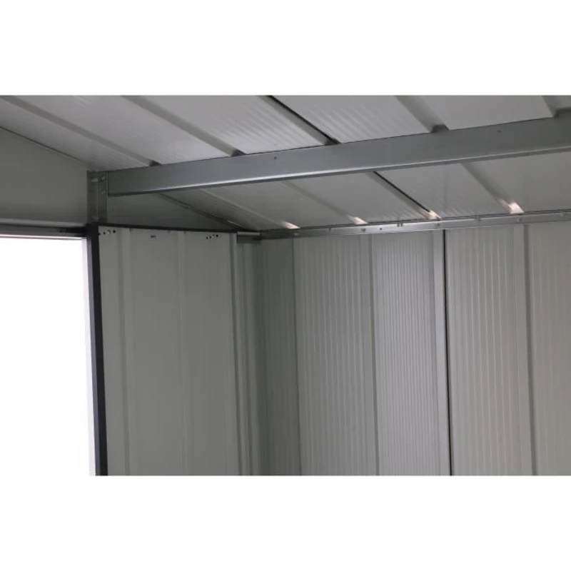 Abri de jardin en métal 4,77 m2 - DURAMAX - Kit d'ancrage inclus - Gris anthracite