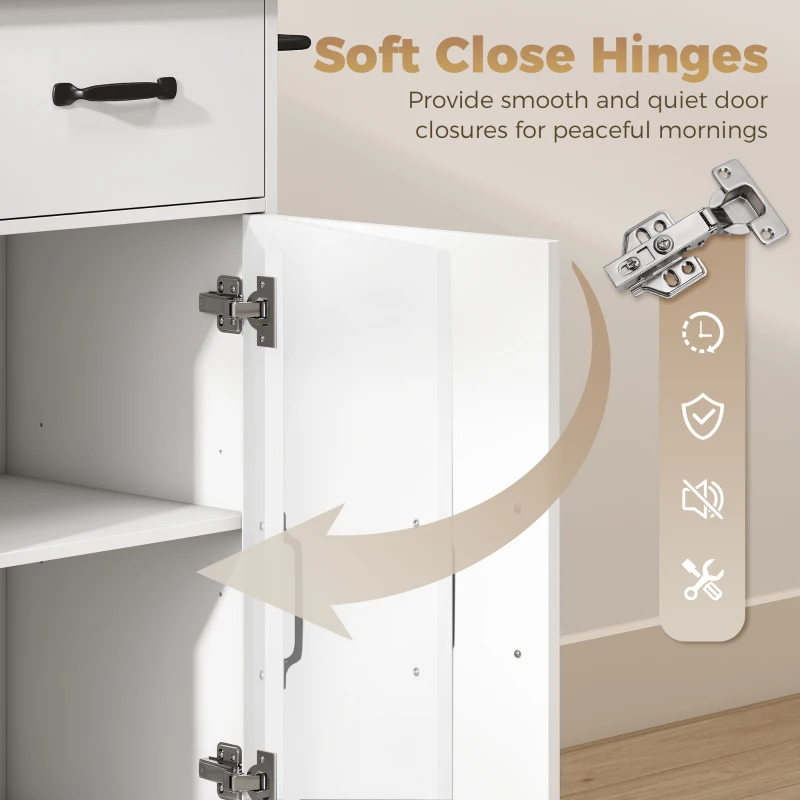 HOMCOM Cărucior mobil multifuncțional pentru depozitare