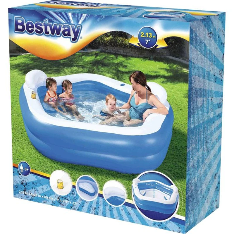 Piscine gonflable - Bestway - Family Fun - 2 anneaux - 575L