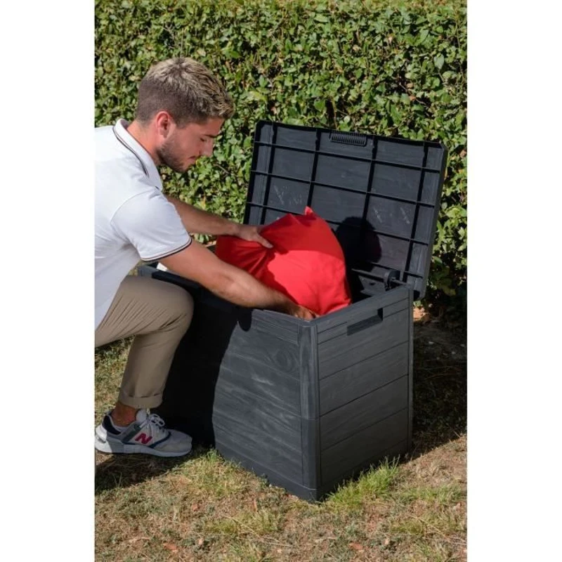 Coffre de rangement TOOMAX en résine 160 litres gris Woody's 77,5 x 44,5 x 52,7 cm
