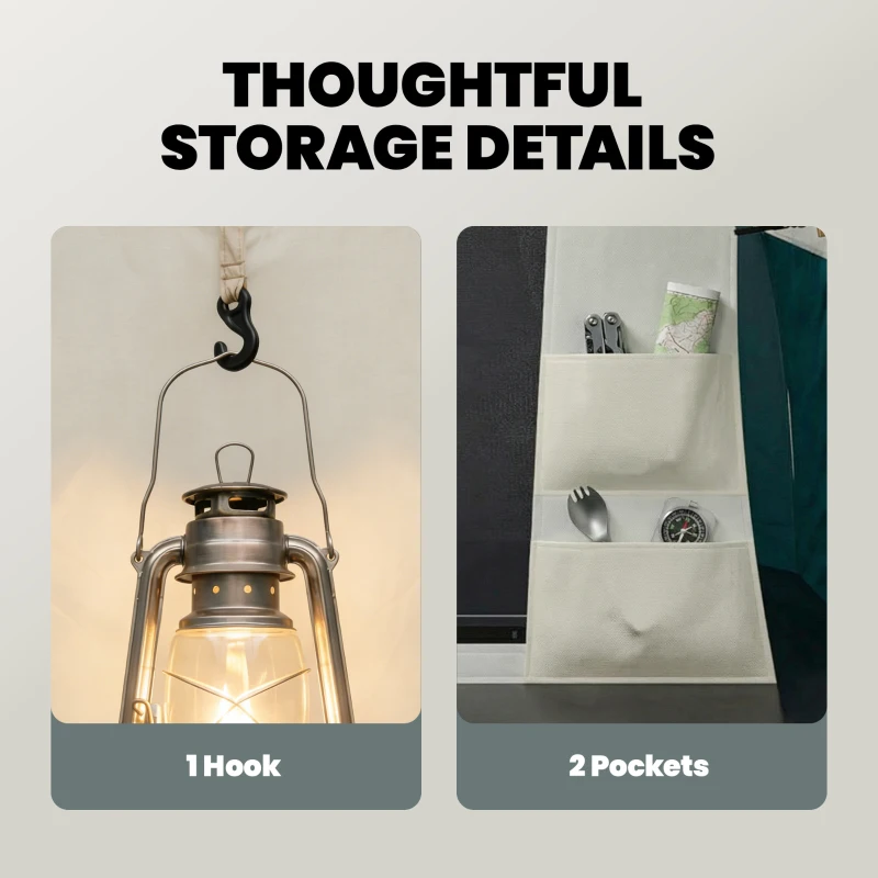 Outsunny Inflatable Camping Tent w/ Air Pump, Easy Setup 2-3 Person Blow Up Tent, Green