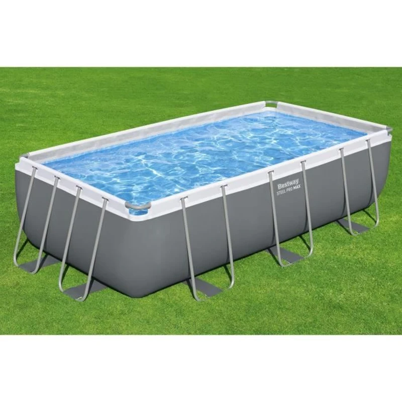 Kit Piscine hors sol tubulaire BESTWAY - Steel Pro Max™ - 404 x 201 x 100 cm - Rectangulaire (Filtre a cartouche, échelle)