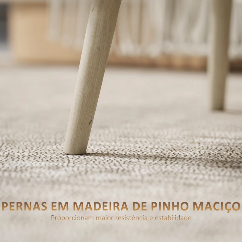 HOMCOM Mesa de Centro Elevatória com Compartimentos Ocultos de Armazenamento e Pés de Pinho 91x56x43 cm Carvalho