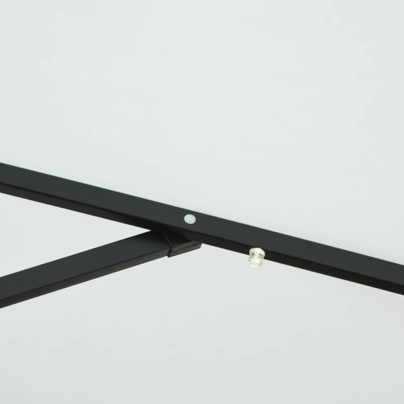 Outsunny Chapéu de Sol com Luzes LED 268x205x248 cm Chapéu de Sol de Jardim Inclinável até 45° e Abertura a Manivela Creme