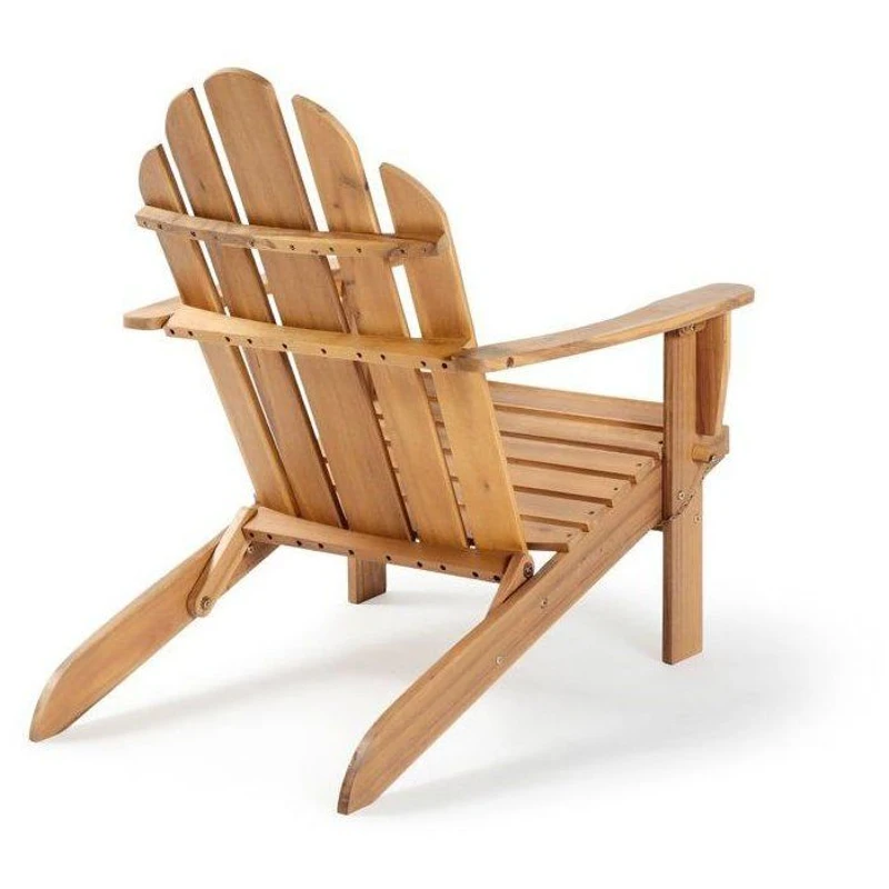 Fauteuil de jardin Adirondack pliable en bois d'Acacia FSC - 72,5 x 89,5 x H.94 cm
