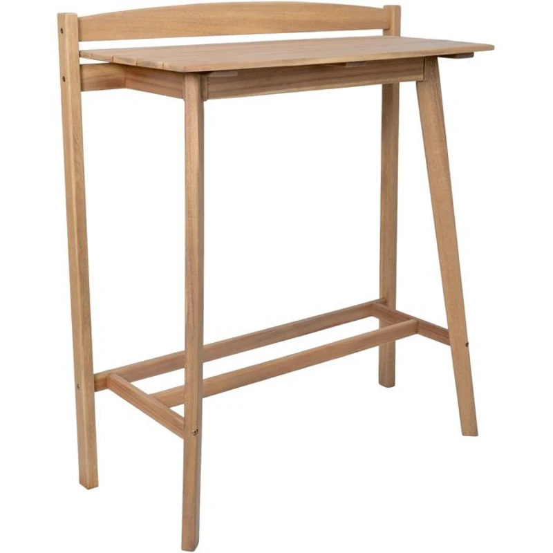 Ensemble bar de jardin - ZANZIBAR - Bois d'Acacia FSC - 1 table rectangulaire 44,5 x 100 x 112 cm - 2 tabourets 37 x 35 x 72 cm