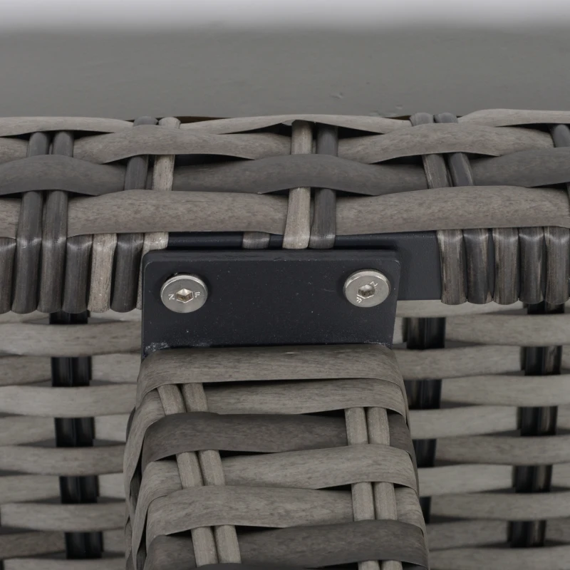 Outsunny Salon de Gradina Set 3 Buc 2 Canapele de Exterior 1 Masa Ratan Gri(m-11)