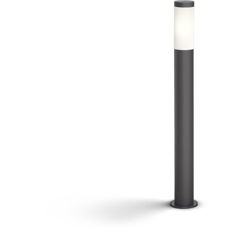 Lampadaire extérieur sur poteau - UTRECHT - Poteau anthracite - 1x20 W - Haute tension