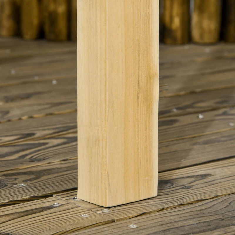 Outsunny Huśtawka ogrodowa 2-osobowa z pergolą, drewno naturalne