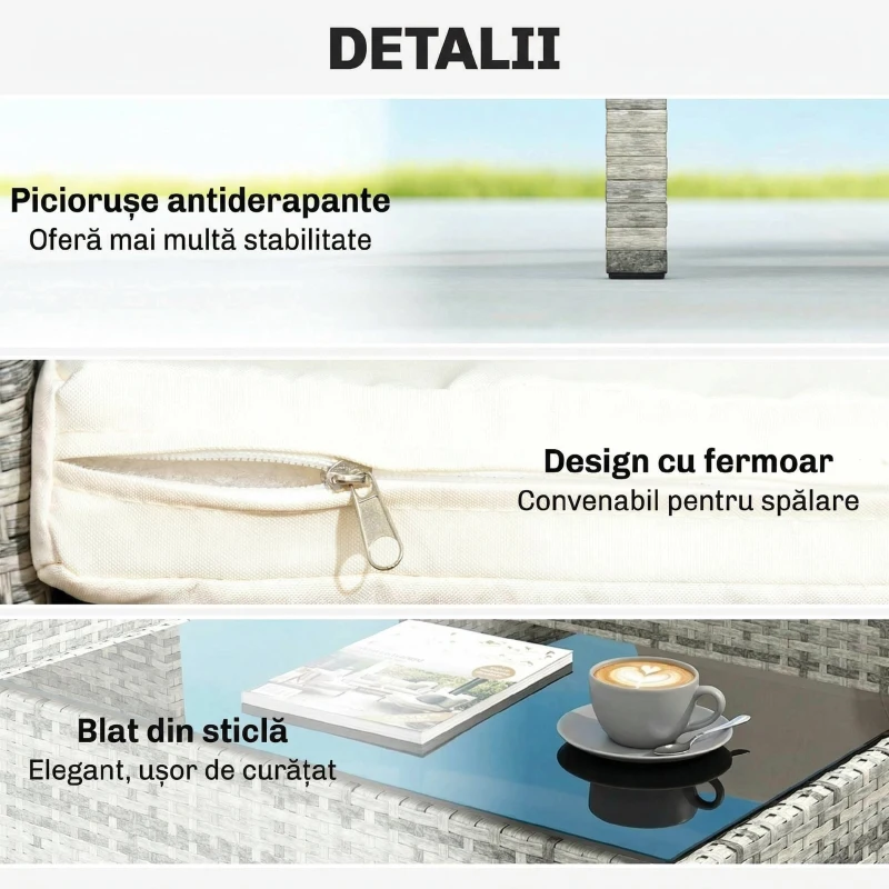 Outsunny mobilier polyratan