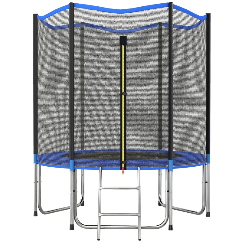 TRAMPOLINO ELASTICO CON RETE E SCALETTA – 366CM