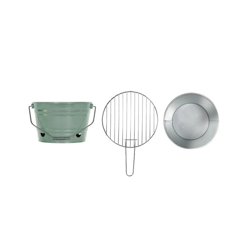 Barbecue a charbon portable - LIVOO - DOC327V - ø27 cm - Grille en acier chromé - Hauteur 24 cm - Pieds pliables - Poignées