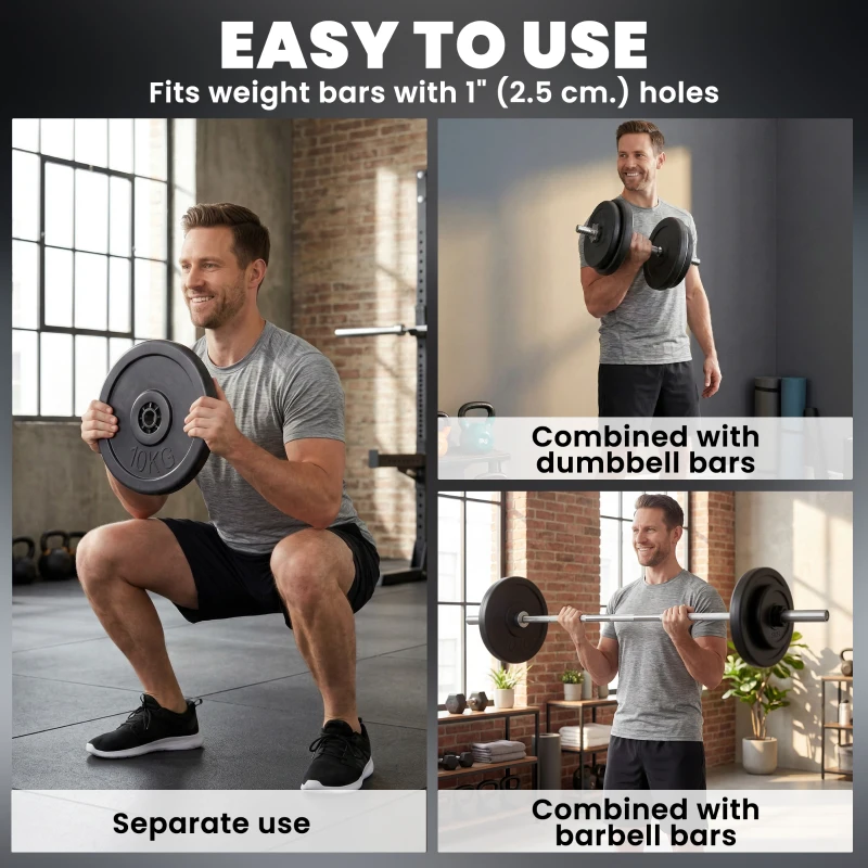 HOMCOM Discuri acoperite cu vinil