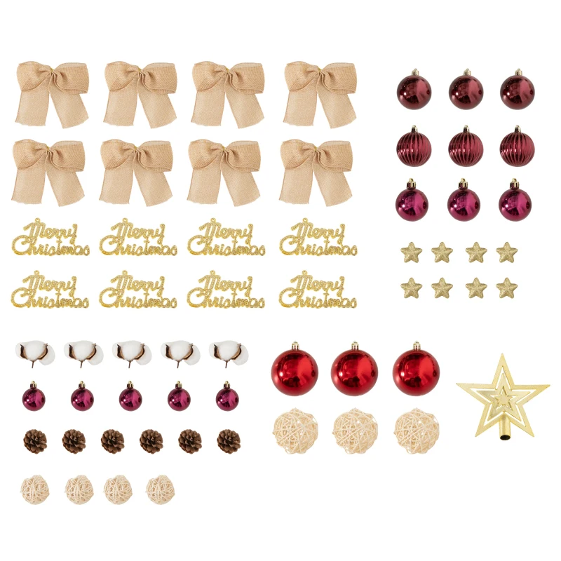 HOMCOM Árvore de Natal de 180 cm com Decorações 200 Luzes LED Branco Quente 8 Modos de Iluminação e 650 Ramos Verde