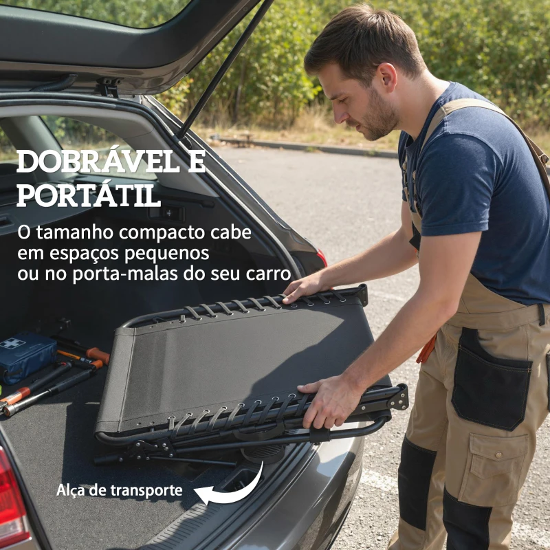 Outsunny Conjunto de 2 Espreguiçadeiras Jardim Dobráveis com Apoio de Cabeça e Encosto Reclinável em 5 Posições 200x57x38 cm Preto