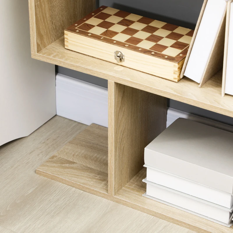 HOMCOM Estante para Livros Moderna Estante com 6 Prateleiras para Sala de Jantar Sala de Estar Estúdio 80x23x192 cm Madeira