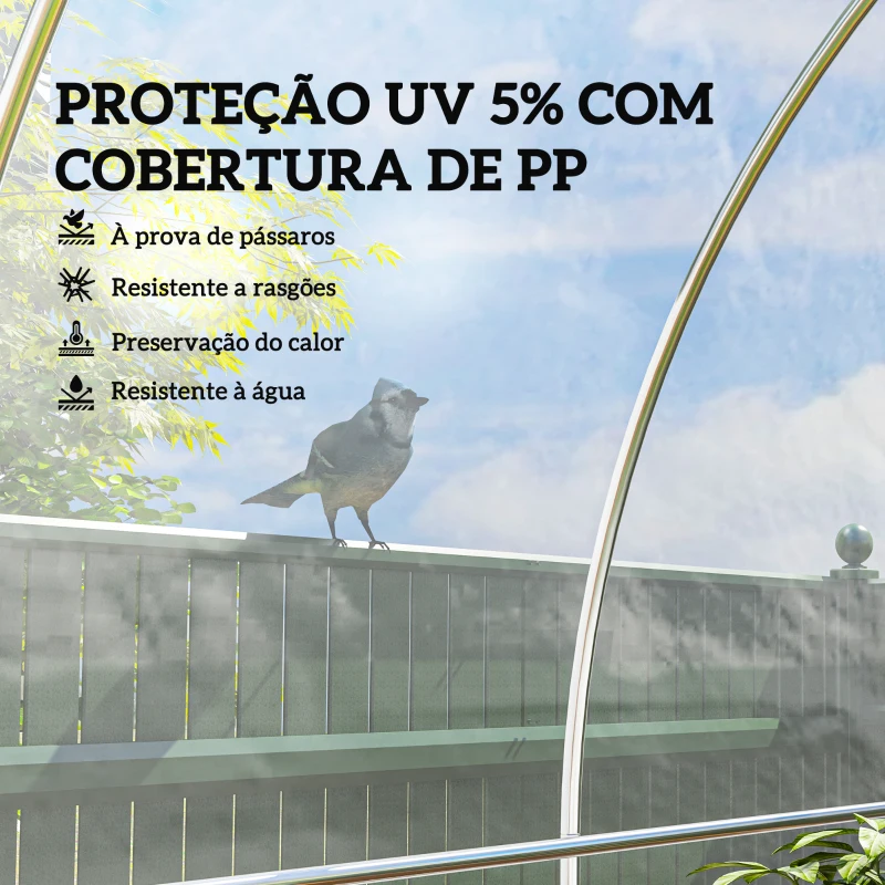 Outsunny Cobertura de Substituição para Estufa 6x10 m de Polipropileno para Horta Plantas Agricultura Jardim Tranparente