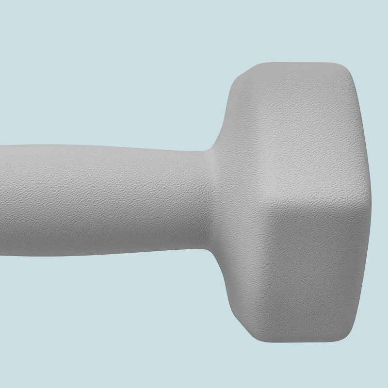 SPORTNOW Conjunto de 2 Halteres Hexagonais de 2 x 6 kg de Metal Revestidos em Plástico para Treino em Casa Ginásio 22x10x10 cm Cinzento