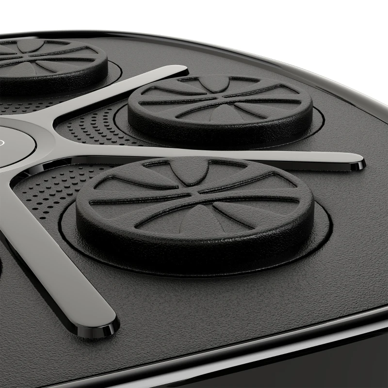 SPORTNOW Máquina de Boxe Musical com 9 Modos de Velocidade Luvas e Conexão Bluetooth Luzes LED 41,8x44,6x7,5 cm Preto