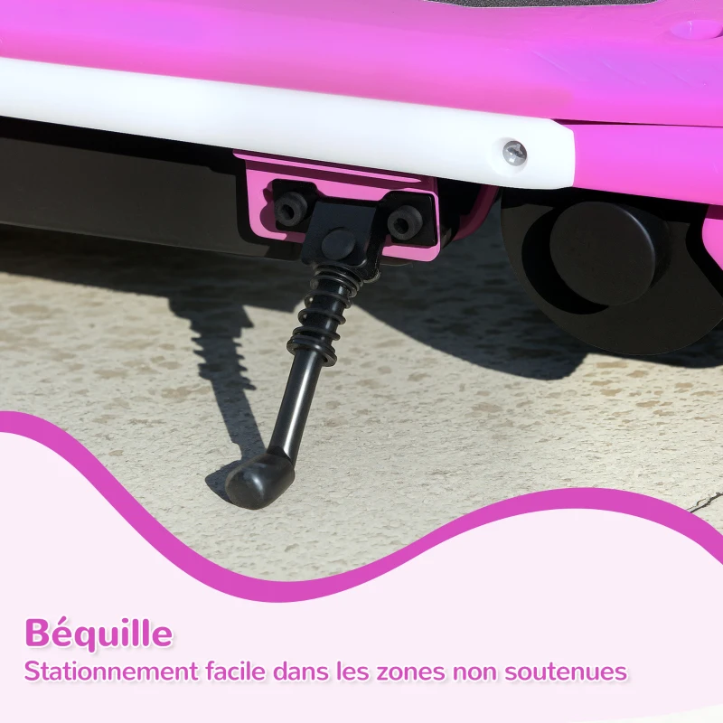 AIYAPLAY Trottinette électrique pour enfants 6-14 ans, vitesse maximale 10 km/h, lumières LED colorées, frein électrique, violet(m-8)