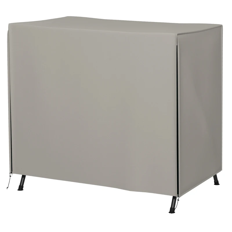 Outsunny Capa para Móveis de Jardim Capa Protetora para Baloiços de Exterior com Fecho de Correr 177x114x152 cm Cinzento