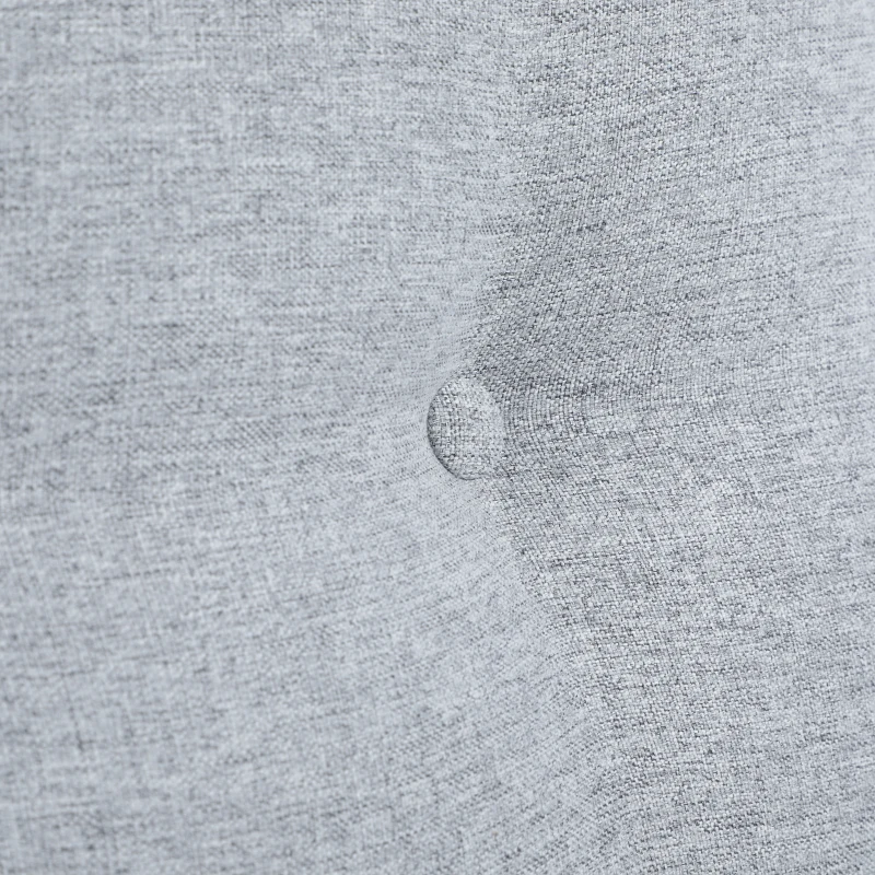 HOMCOM 2 Seater Sofa with Spring Cushion, Fabric Sofa with Wooden Legs, Modern Love Seat for Living Room, 140cm Width Tufted Couch for Bedroom, Light Grey