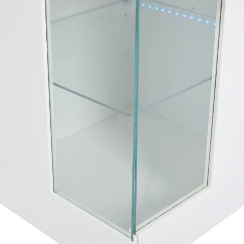 Madia per soggiorno, vano di appoggio semi-aperto, 140L x 40P x 70A cm, Bianco