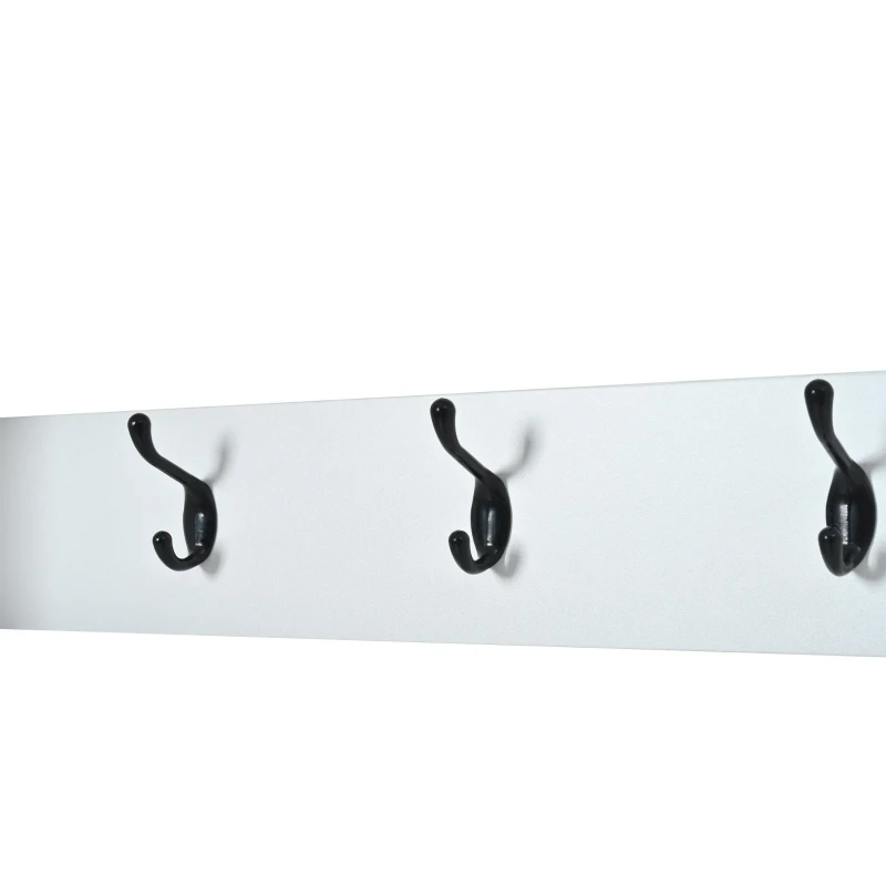 Mobile appendiabiti 3 in 1 con scarpiera, 120x24x200 cm, Bianco