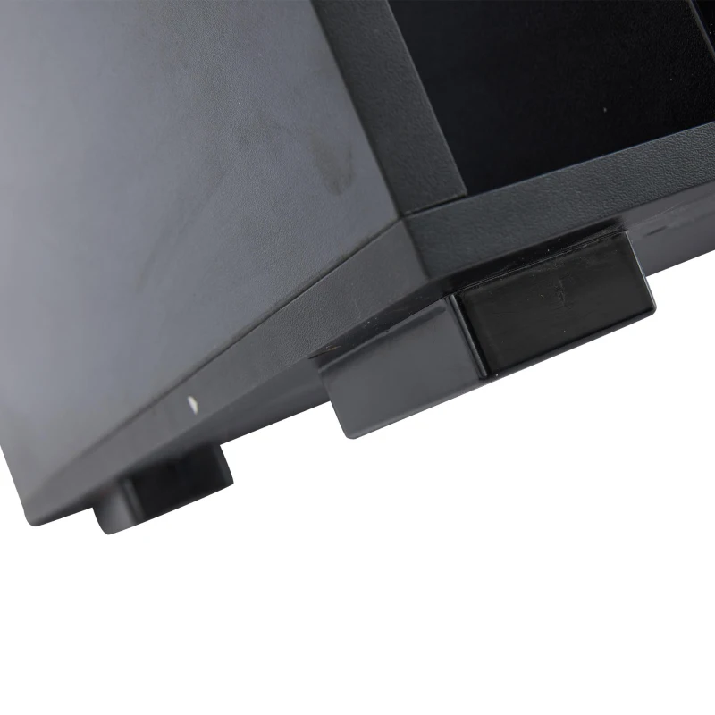 Tavolino da caffè moderno a LED a 2 livelli con cassetti, 100x50x40 cm, Nero