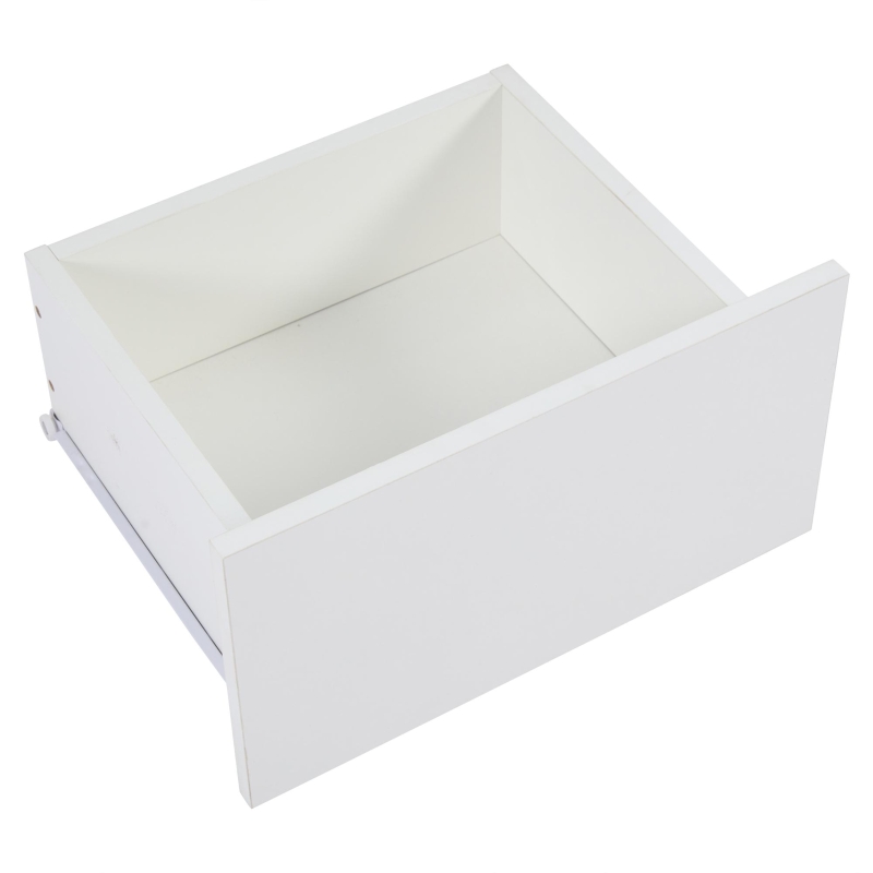 Mobile TV basso, illuminazione ambientale a LED, 2 cassetti, per soggiorno e camera da letto, 160L x 40P x 52A cm, Bianco