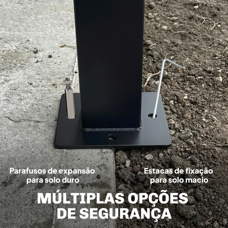 Outsunny Carpa para Jardim com Telhado Duplo Gazebo com Paredes de Rede UPF50+ para Exterior Terraço 360x300x275 cm Cinzento