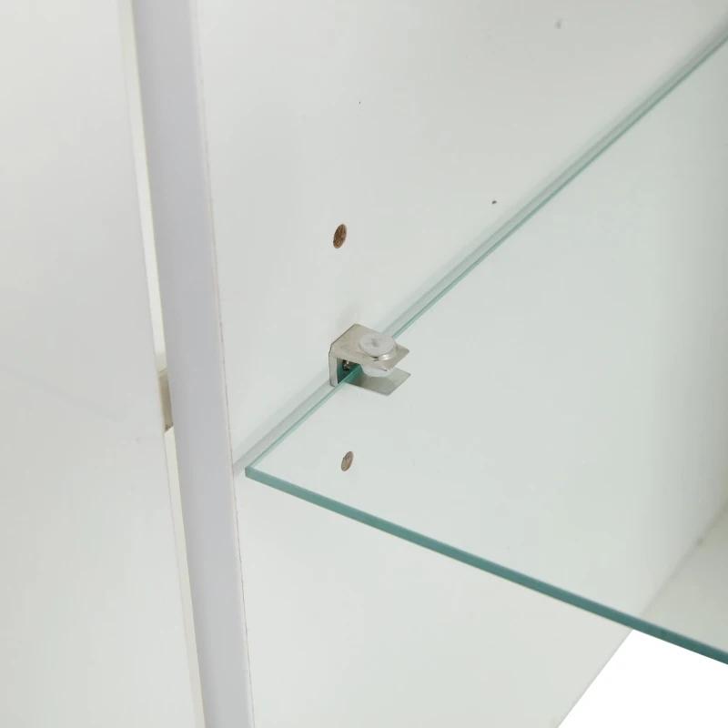 Madia per soggiorno, vano di appoggio semi-aperto, 140L x 40P x 70A cm, Bianco