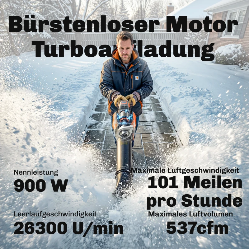 Outsunny Akku-Laubsauger 20V Kabellos Laubbläser mit 2x4.0Ah Akku & Ladegerät Turbo-Boost 162,7 km/h Blasgeschwindigkeit