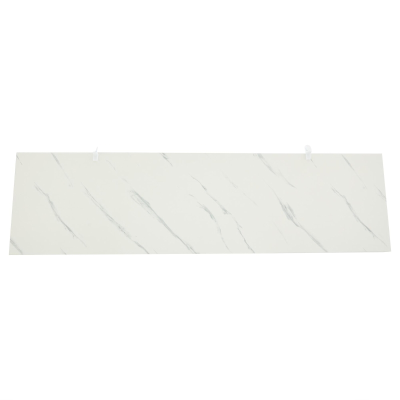 Madia moderna a 3 ante con 6 ripiani regolabili, 140x38x70 cm, Bianco