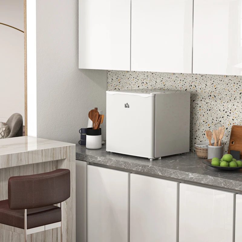 HOMCOM mini vriezer, 35 L, wit, 47 x 44,2 x 48,8 cm