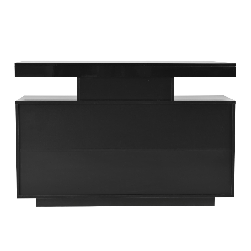 Madia LED con illuminazione RGB, 3 cassetti, 120x40x80 cm, Nero