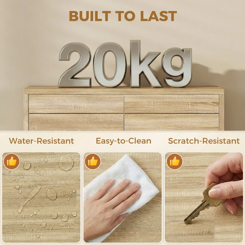 HOMCOM Dulap sub lavoar cu poliță reglabilă, uși cu lamele și deschidere prin presiune pentru lavoar cu piedestal sau perete