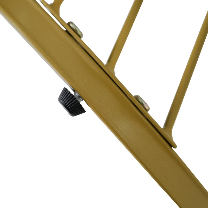 Set 2 tavolini annidati con struttura in metallo dorato, 70x70x45 cm / 45x45x40 cm, Grigio