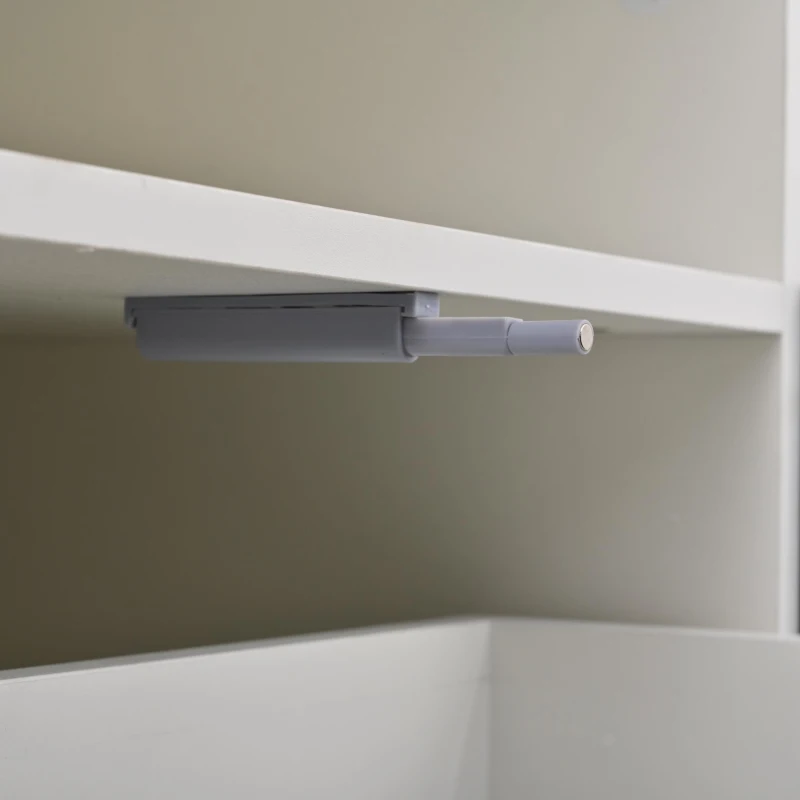 Mobile TV laccato lucido a LED, 180x38.5x45 cm, Bianco e Nero