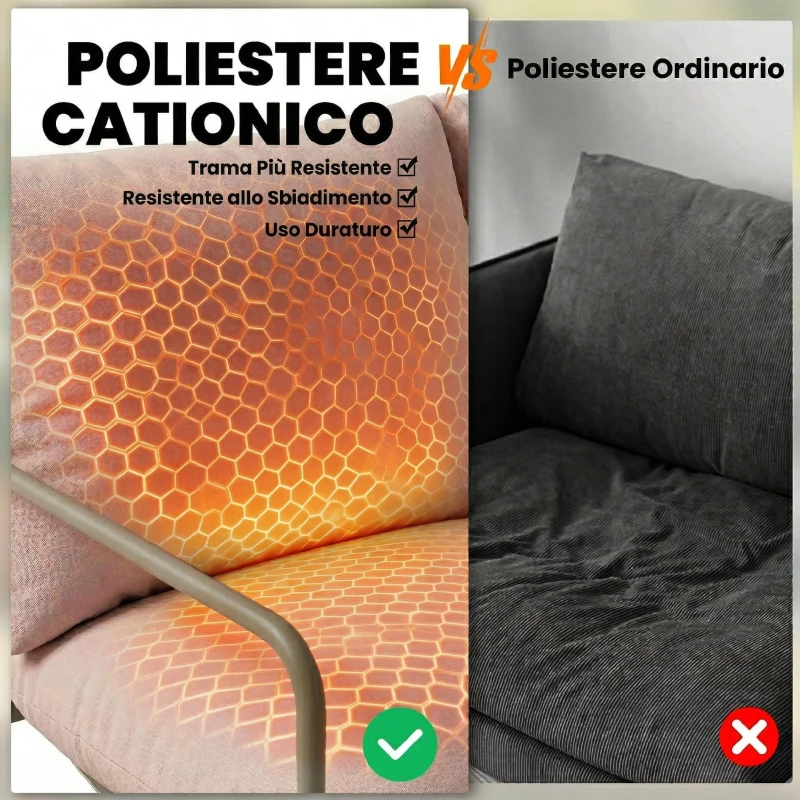 Outsunny Set da Giardino con Divanetto, 2 Poltrone e Tavolino in Metallo, Rosa