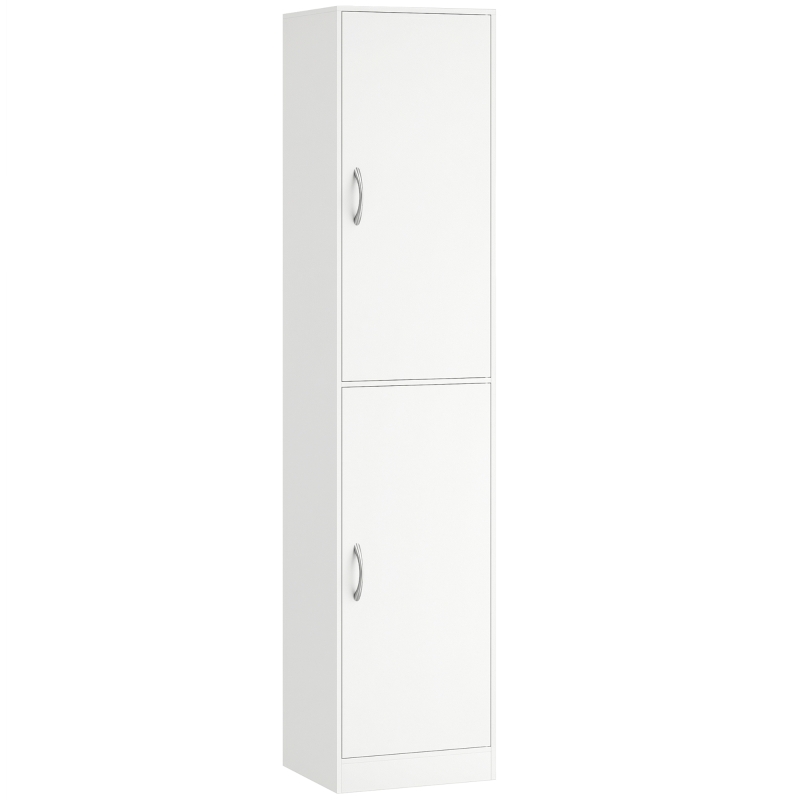 HOMCOM Bibliothèque 180 cm de haut, étagère moderne 5 niveaux avec étagères réglables, armoire de rangement autoportante, Blanc