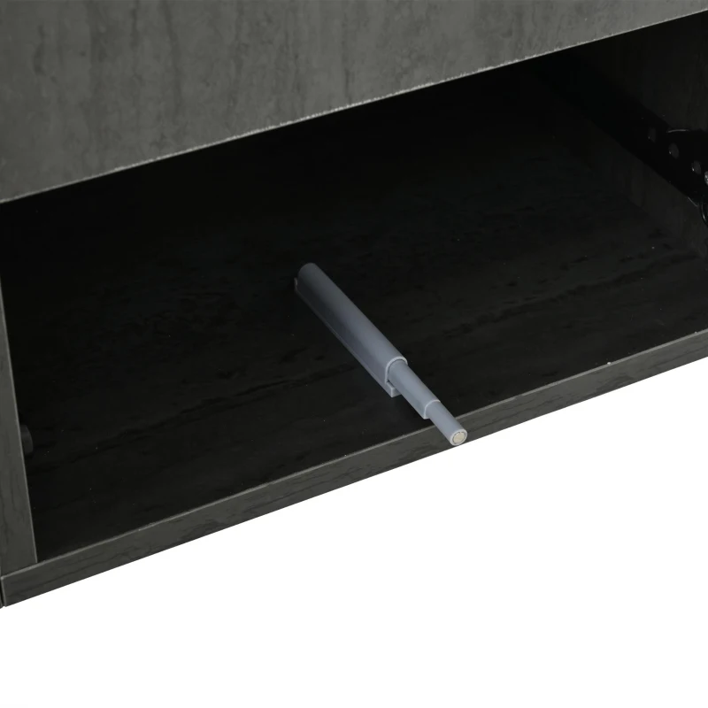 Mobile TV basso a 4 cassetti effetto marmo, 160x40x38.5 cm, Grigio