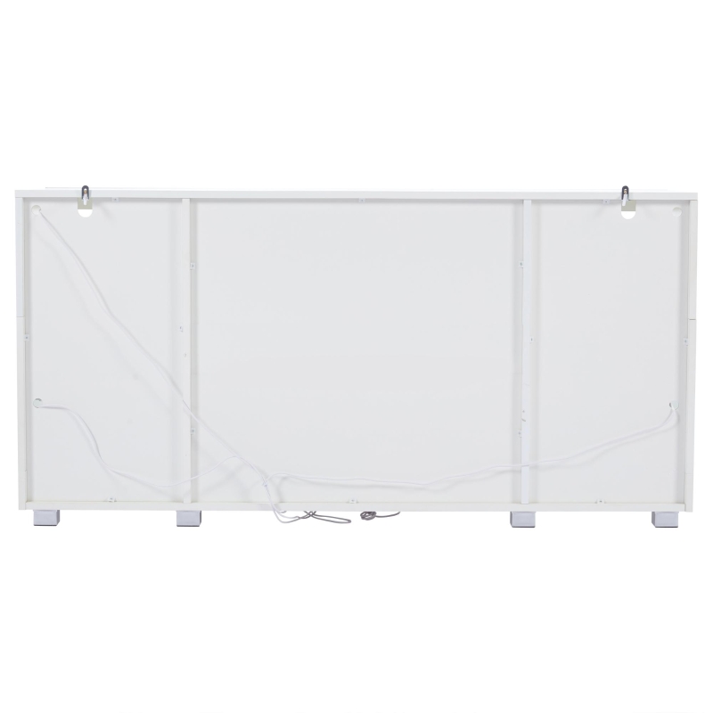 Madia per soggiorno, vano di appoggio semi-aperto, 140L x 40P x 70A cm, Bianco