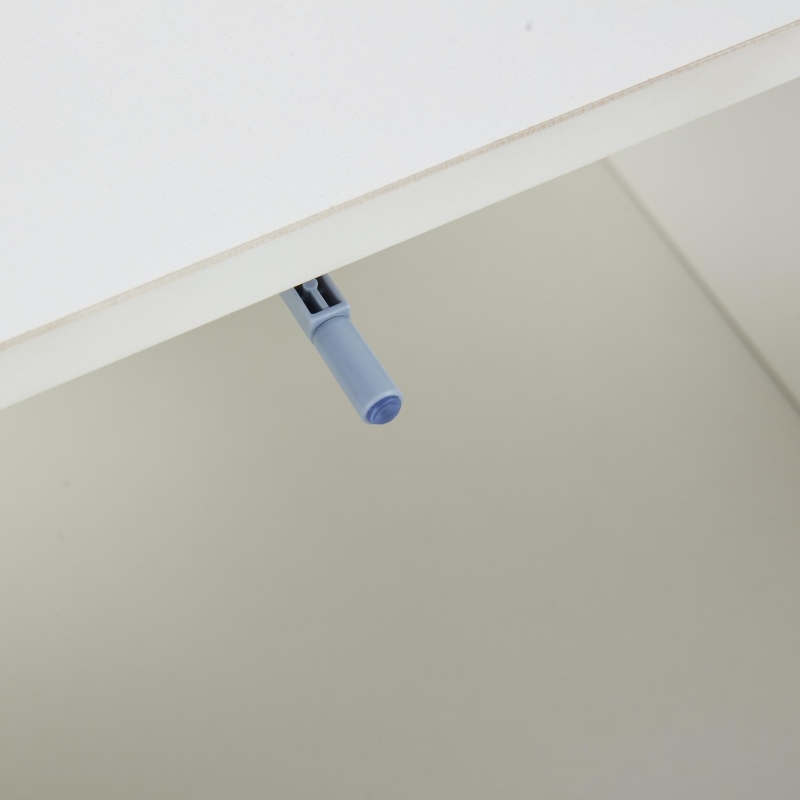 Mobile TV basso, illuminazione ambientale a LED, 2 cassetti, per soggiorno e camera da letto, 160L x 40P x 52A cm, Bianco