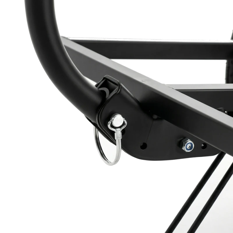 SPORTNOW Reboque para Bicicleta de Carga 40 kg Carrinho de Mão de Aço com Bandeira Vermelha Rodas de 16 Polegadas 145x60x42 cm Preto