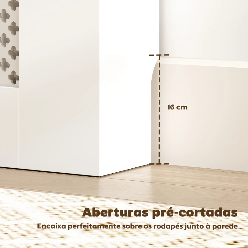 HOMCOM Cobertura para Radiadores Proteção Radiador de MDF 78x19x81 cm Desenho Moderno de Ripas Branco